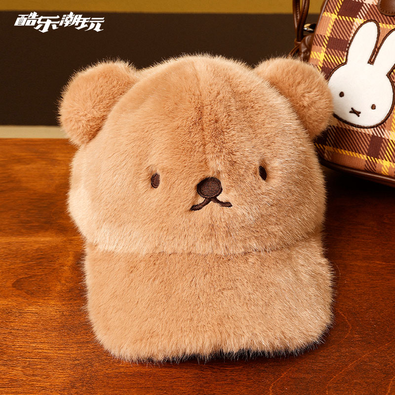 酷乐潮玩米菲毛绒棒球帽2025新款女秋冬保暖可爱护耳帽大脸显小