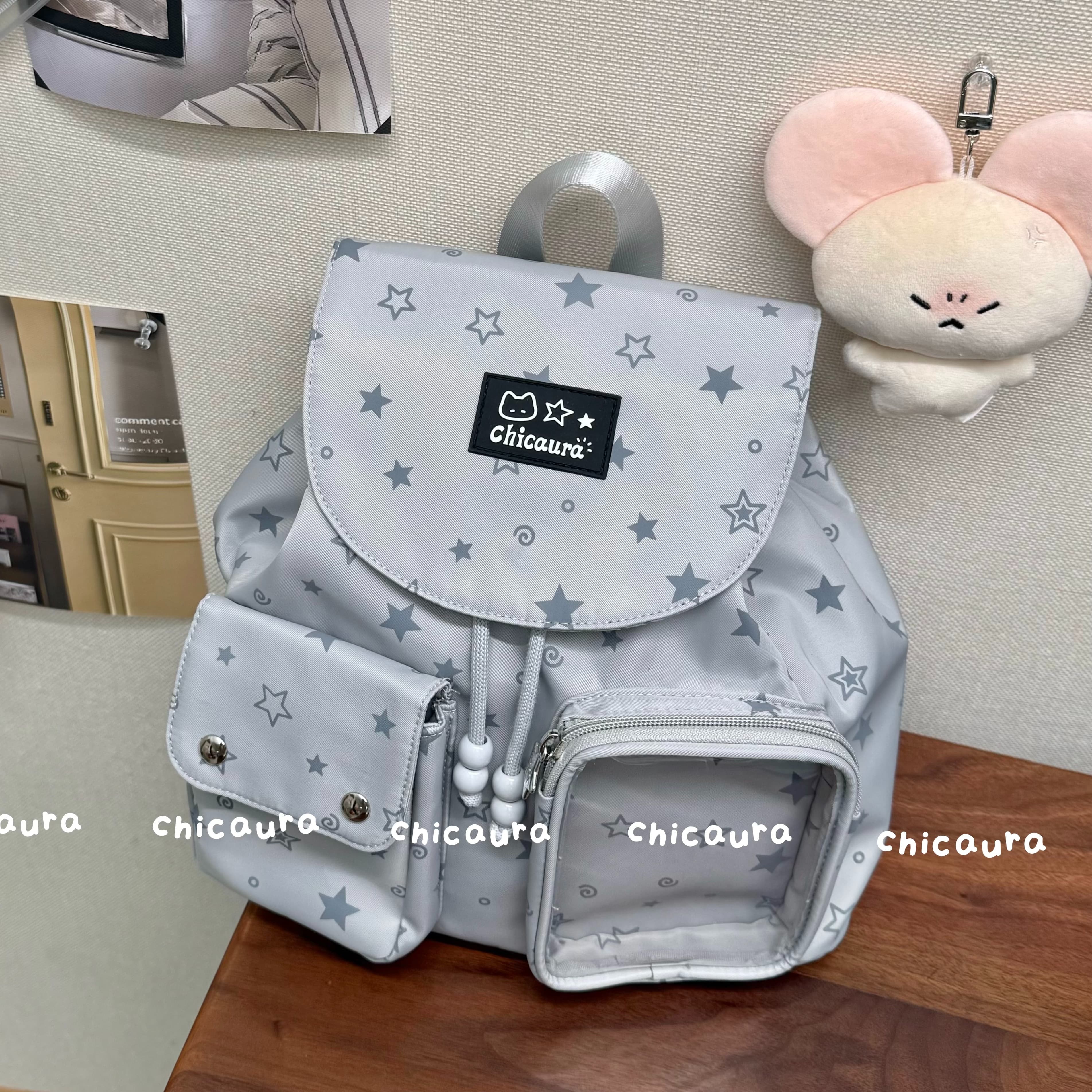 酷乐潮玩气哭啦翻盖双肩痛包-