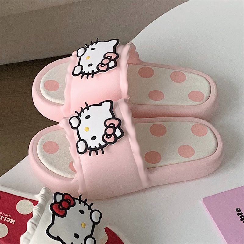 可爱kitty猫拖鞋女夏季家用家居室内浴室防滑外穿凉拖鞋防臭D