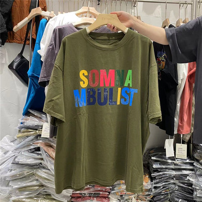 TY1980韩版宽松字母短袖T恤女棉