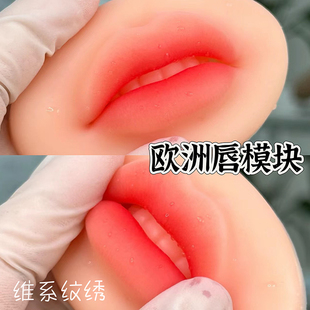 立体唇模块纹绣练习皮欧洲漂唇纹唇部硅胶实心仿真新手5D假嘴皮子