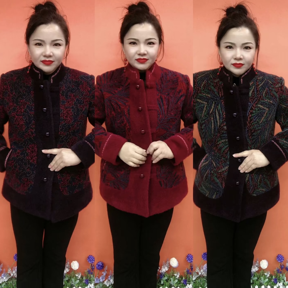 秋冬女士加绒保暖国风时尚外套潮