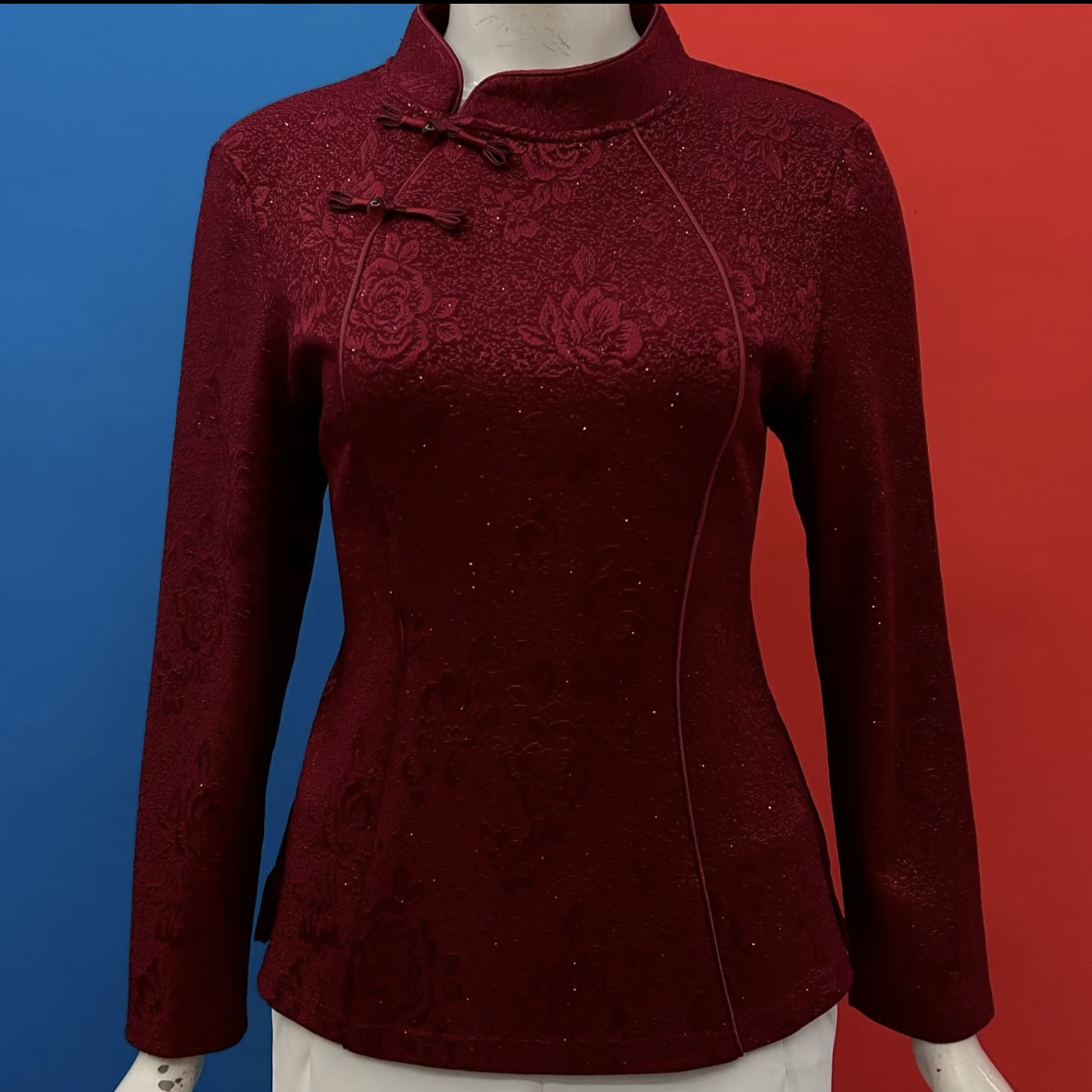 秋季新联提花新中式盘扣女士小衫