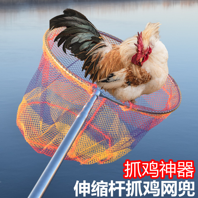 捕鸡套网捕鸡扣网兜捉鸡抓鸭工具逮鸡套子户外抓鸡专用网捕鸡神器