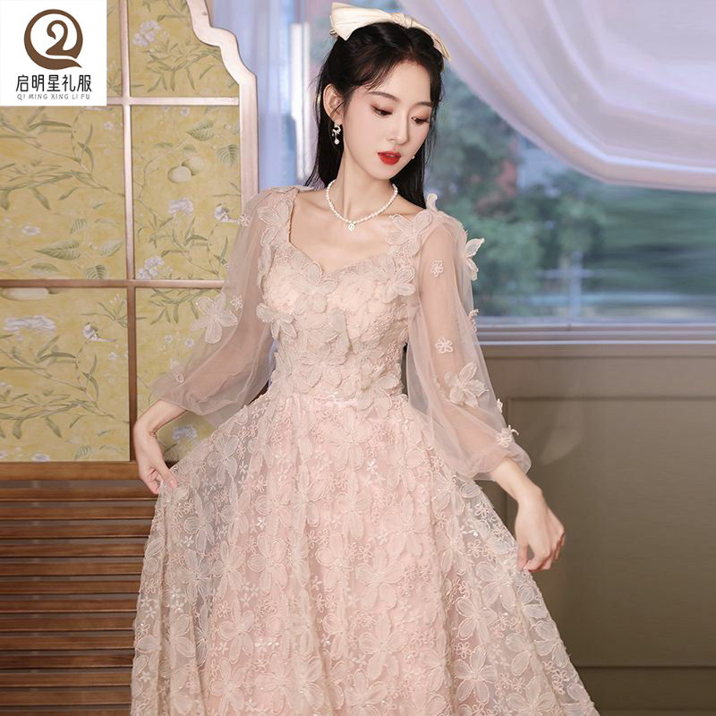 法式晚礼服裙女2024新款高级感宴会气质轻奢小众高端名媛高贵仙气