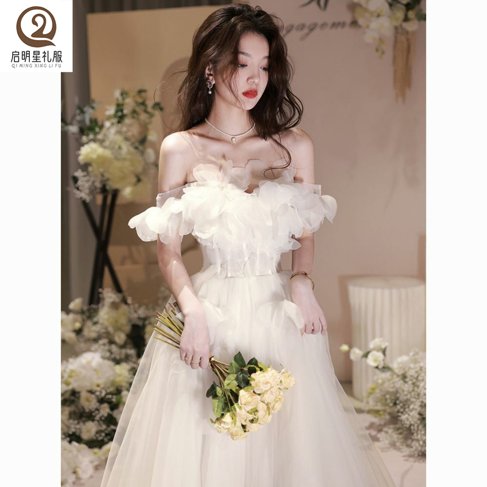 仙气晚礼服裙女法式高级感高端轻奢小众生日森系婚纱成人在逃公主