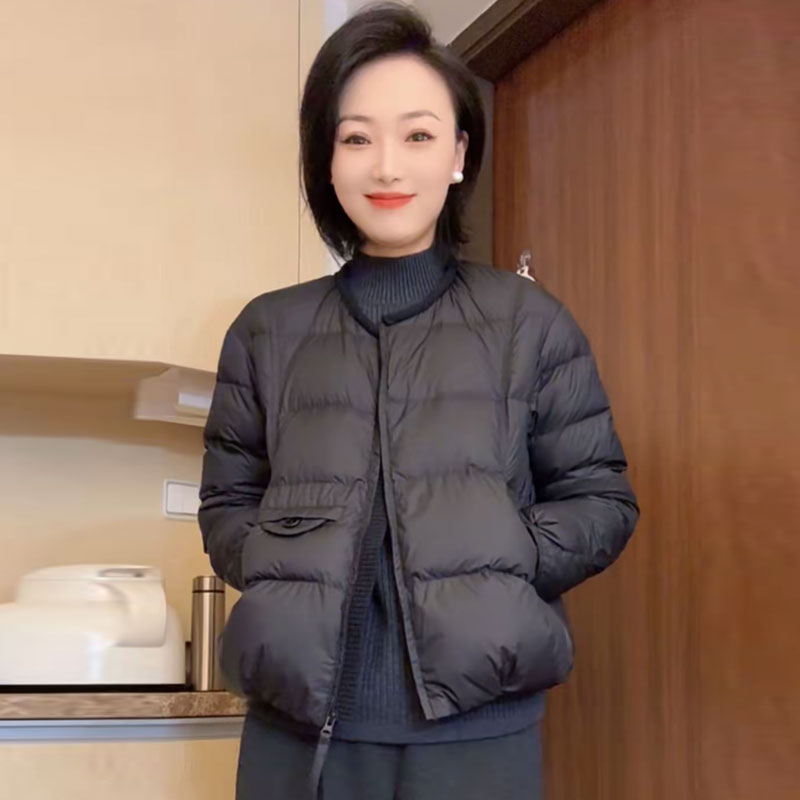 圆领保暖时尚白鸭绒外套上衣潮