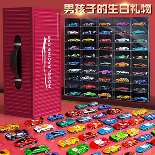 仿真回力赛车模型宝宝1 儿童合金小汽车玩具车男孩工程车套装 3岁4