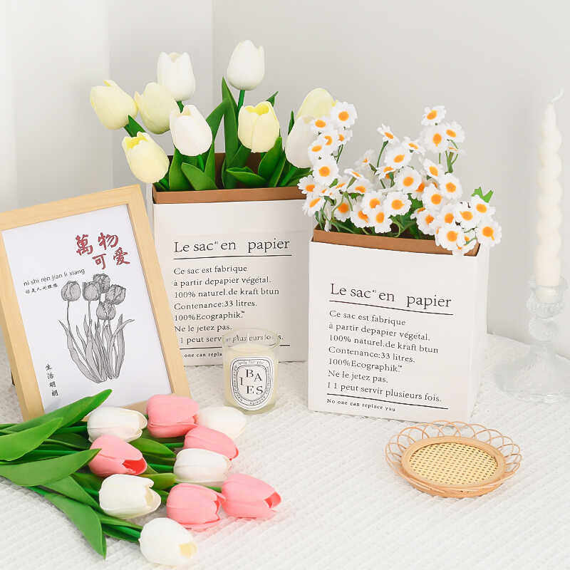 纸袋小雏菊郁金香复古文字房间装饰布平安喜乐摆拍小物件创意装饰,3C数码配件,背景布类,淘宝优惠券,粉丝福利购,淘宝优惠卷
