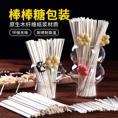 食品级纸棒蛋糕装饰插牌棍子竹签