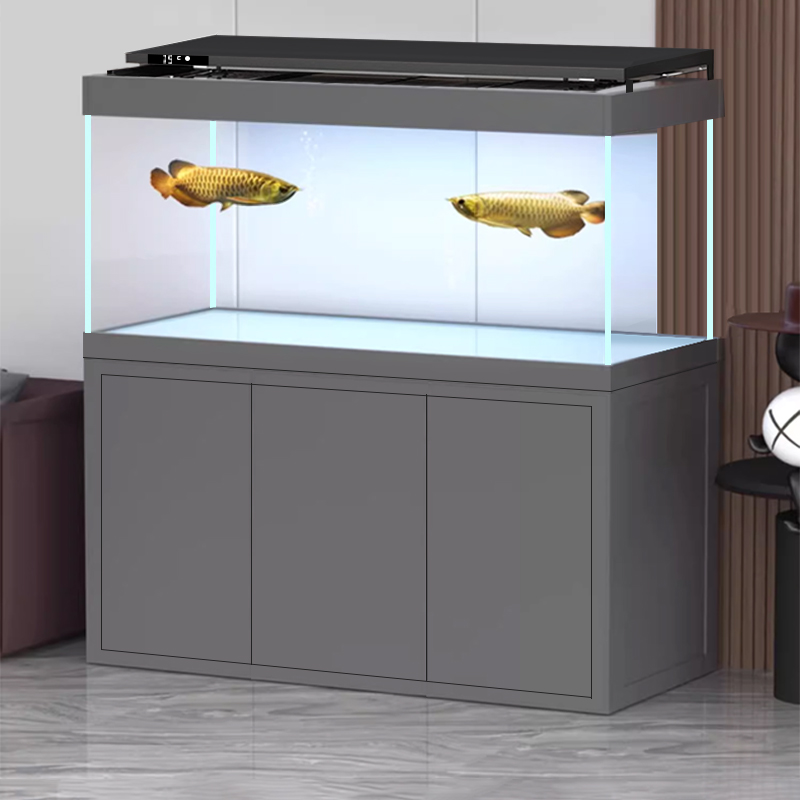 缸内无管件卓底滤鱼缸客厅2024新款宁无管道静音鱼缸大中型定制