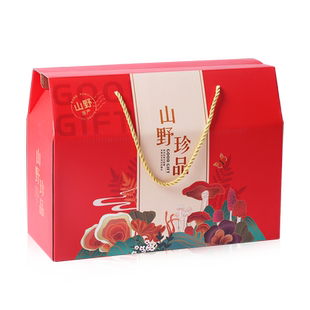 通用特产礼盒包装盒礼品盒空盒子菌子手提山野珍品空盒纸盒子定制