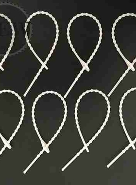 珠型扎带3*180mm500条黑白色塑料活扣可松式珠形f孔尼龙串珠绑带