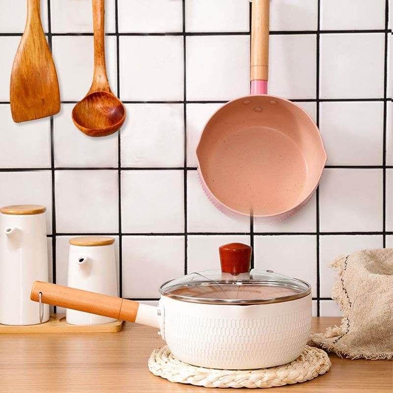 小锅多功能家用小型燃气奶锅大容量超大不粘锅大号奶锅24cm不粘锅