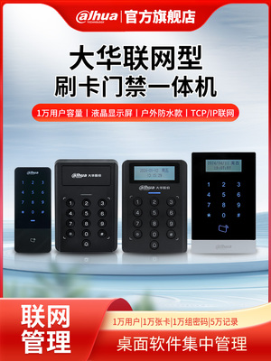 大华刷卡门禁系统一体机联网密码远程开锁防水电子门禁套装ASI11A
