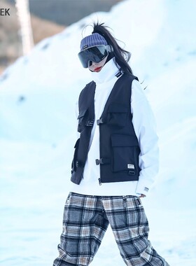 新款DOOREK单板双板滑雪马甲服衣防水加棉坎肩户外多功能机能背心