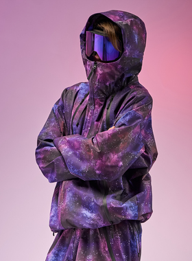 DOOREK25新款星空系列3L硬壳滑雪服防风防水全压胶男女滑雪服外套