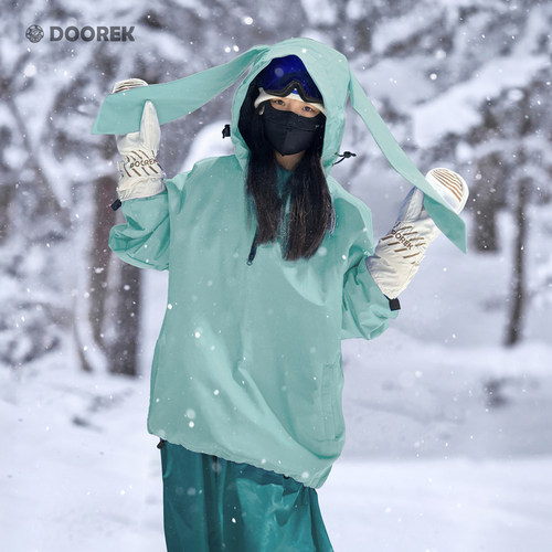 DOOREK新款兔耳滑雪服男女通用