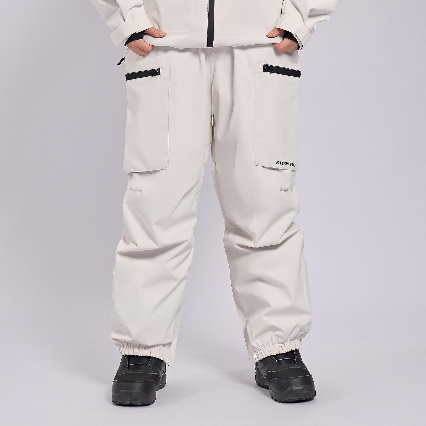 新款防水防风滑雪裤单双板男女同款加绒保暖耐磨宽松束脚裤子