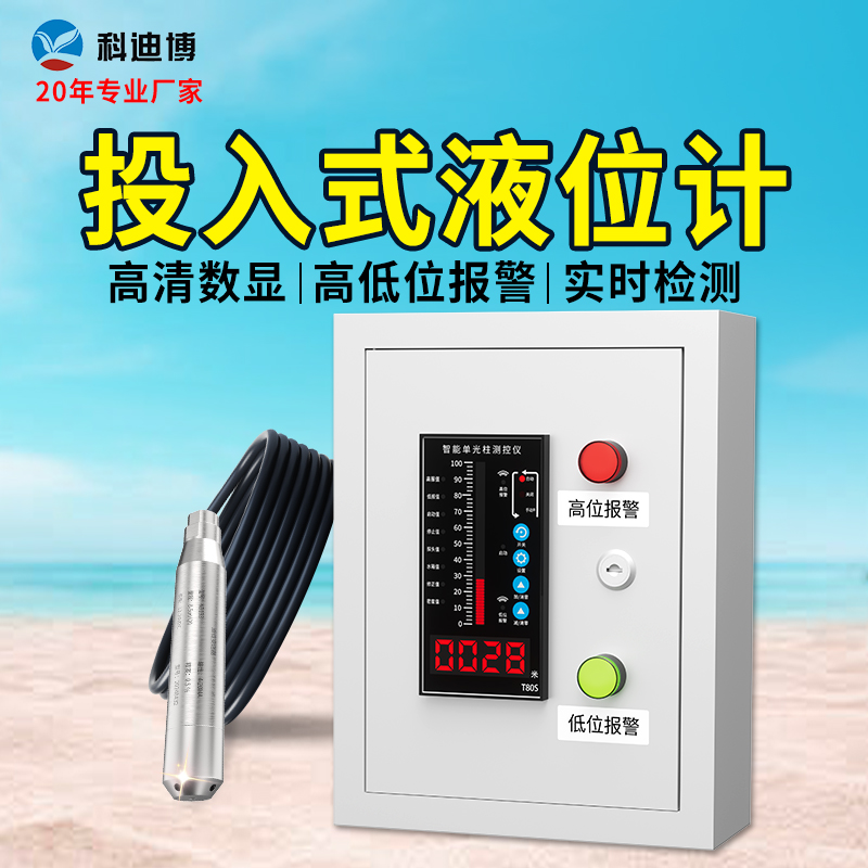 科迪博投入式液位计304不锈钢体