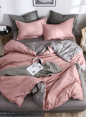 Bed sheets set quilt duvet cover bedding 4 sets 四件床单被套