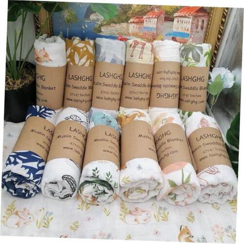 Muslin Baby Blanket 100% Cotton Swaddle Wrap For Newborn Bet