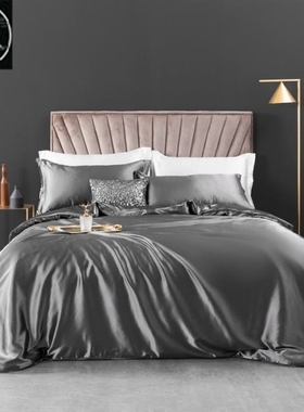 Stain Silk Bedsheet Fitted Set Bed Sheet Duvet Cover Bedding