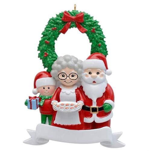 Cute Christmas Resin Family Ornament Personalized Reindeer
