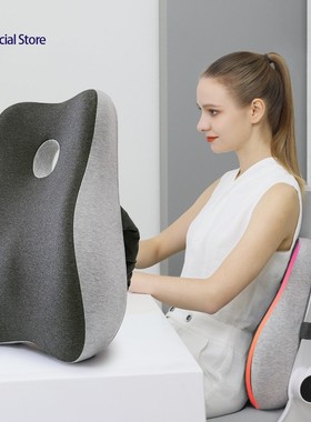 Lumbar Cushion Office Memory Foam Back Support Waist Pillow