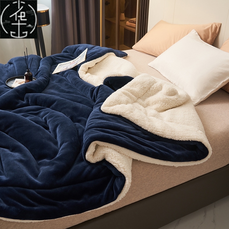 Thick Blanket Warm Sofa Bed Cover Duvet Bed Bedspread 绒毛毯