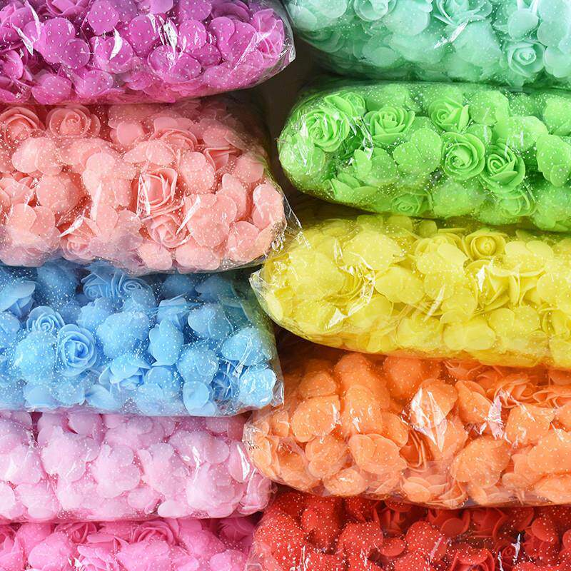 100/200pcs Artificial Rose Head Foam Bear Rose Flowers with图片