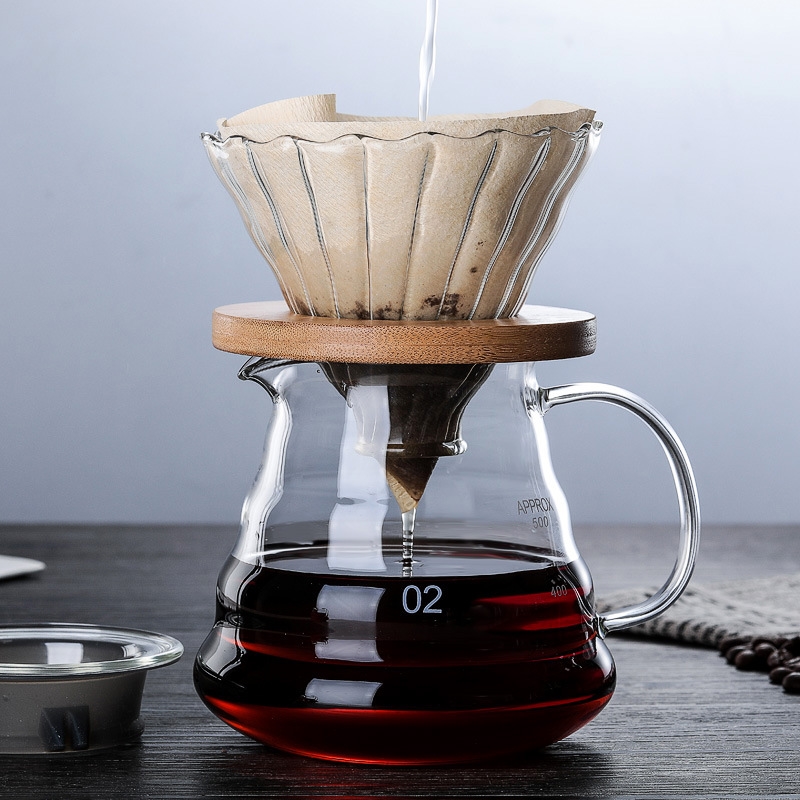 Hand brewed coffee pot set drip pot filter cup