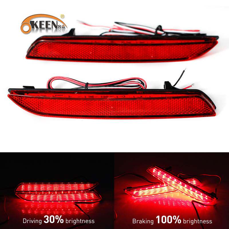 OKEEN适用15本田奥德赛飞度后杠灯汽车改装led刹车灯高亮警示尾灯