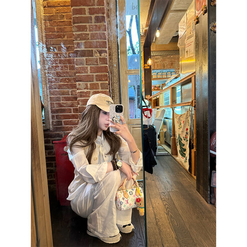 CHANGINGREAL慵懒棉麻衬衫套装