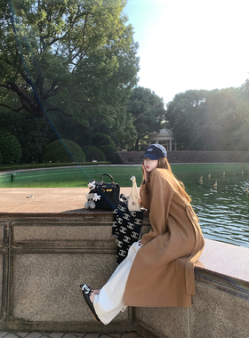 CHANGING REAL 西雅图未眠 驼色大衣高级感气质百搭毛呢外套女