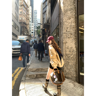 CHANGINGREAL卡其色外套夹克女