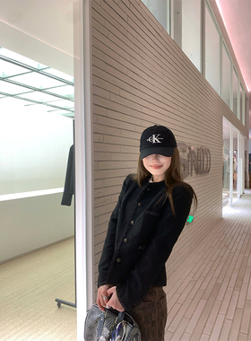 CHANGING REAL 暖春序章 黑色小香风外套高级感休闲夹克短款上衣