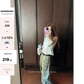 喇叭袖 CHANGING 上衣 短款 嗲嗲镂空荷叶边针织开衫 REAL 白栀私语