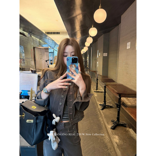 CHANGINGREAL牛仔外套阔腿裤