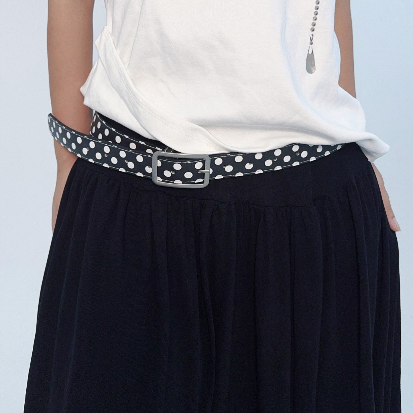 波点腰带女款高级感百搭牛仔裤腰间配饰腰封美式复古细皮带配裙子