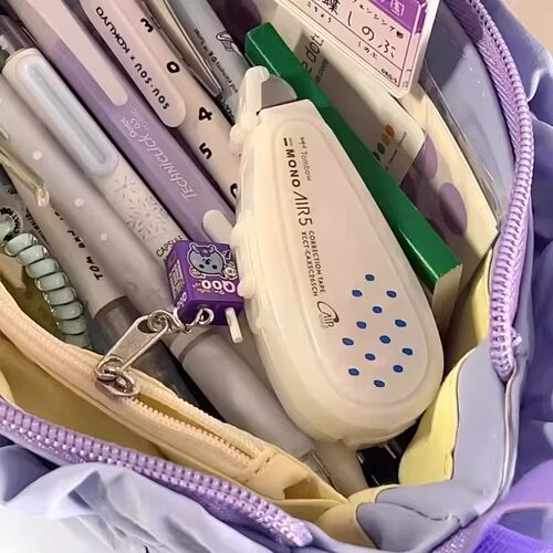 日本Tombow蜻蜓波点蓝修正带可换替芯大容量静音小学生用涂改便携