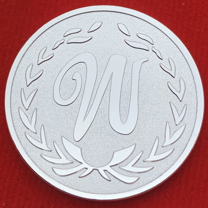 代发30mm决策纪念币W金币镀银币收藏爱情L字母金币硬币