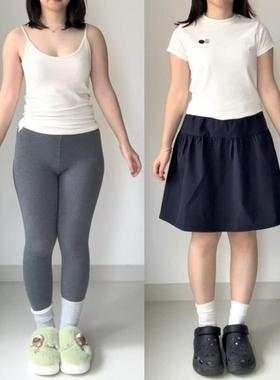 夏日藏青色半身裙大码胖mm显瘦遮肚独特漂亮中裙a字高腰热辣短裙