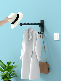 衣柜外侧衣架柜体侧衣杆挂钩墙衣钩无冲孔墙人工衣架