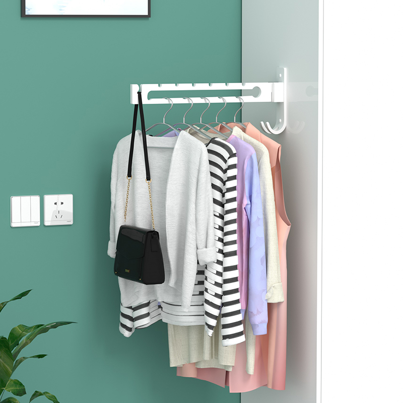 飘窗晾衣杆墙上免打孔