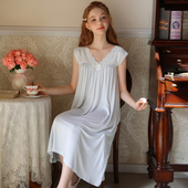 法式 新款 蕾丝莫代尔睡裙女士大码 女款 性感睡衣高级感女家居服夏季