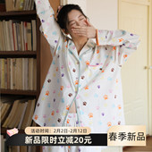 宽松家居服套装 春季 居家休闲碎花睡衣纯棉布料100全棉2026新款 夏