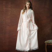 睡裙法兰绒睡衣女冬季 冬天法式 加厚浴袍高级感裙 睡袍女款 女士长款