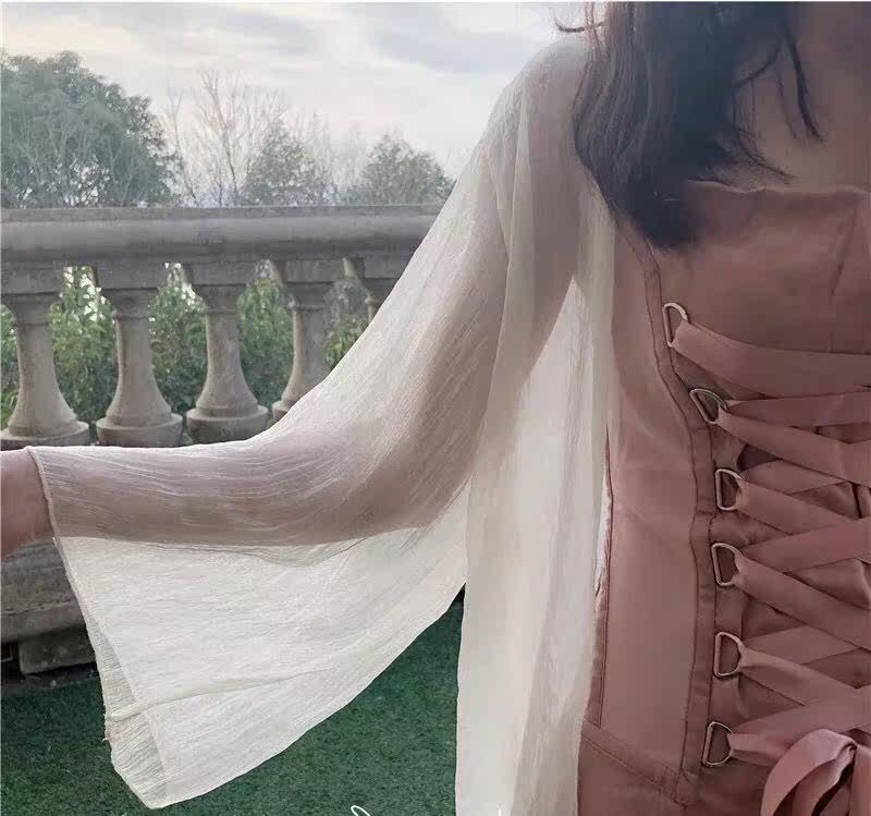 Onion skin Sparkling blingbling Watkins Chiffon Champagne Mid length version Sunscreen Cardigan fairyin the Women's clothing/Boutique , Lace shirt/Chiffon shirt  category - from Buy2taobao.com to provide professional Taobao agent buy service