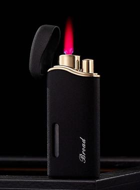 经典王中王BD284时光电镀防风红焰打火机金属可视气窗充气点烟器